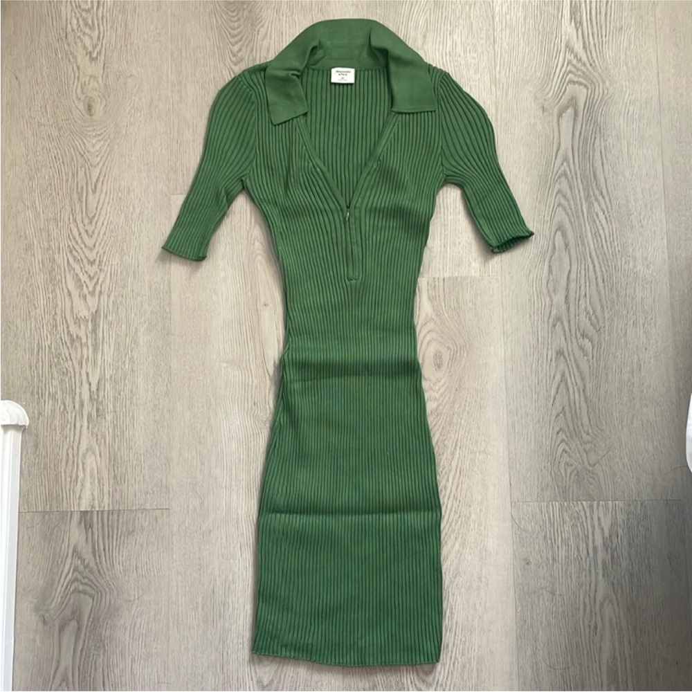 Abercrombie Green Ribbed Dress